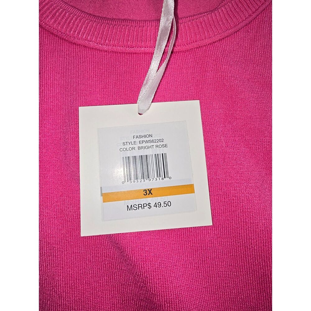 NWT - Ellen Tracey - Bright Rose - Size 3x - Picture 4 of 8